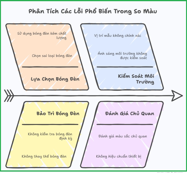 Các lỗi thường gặp trong so màu