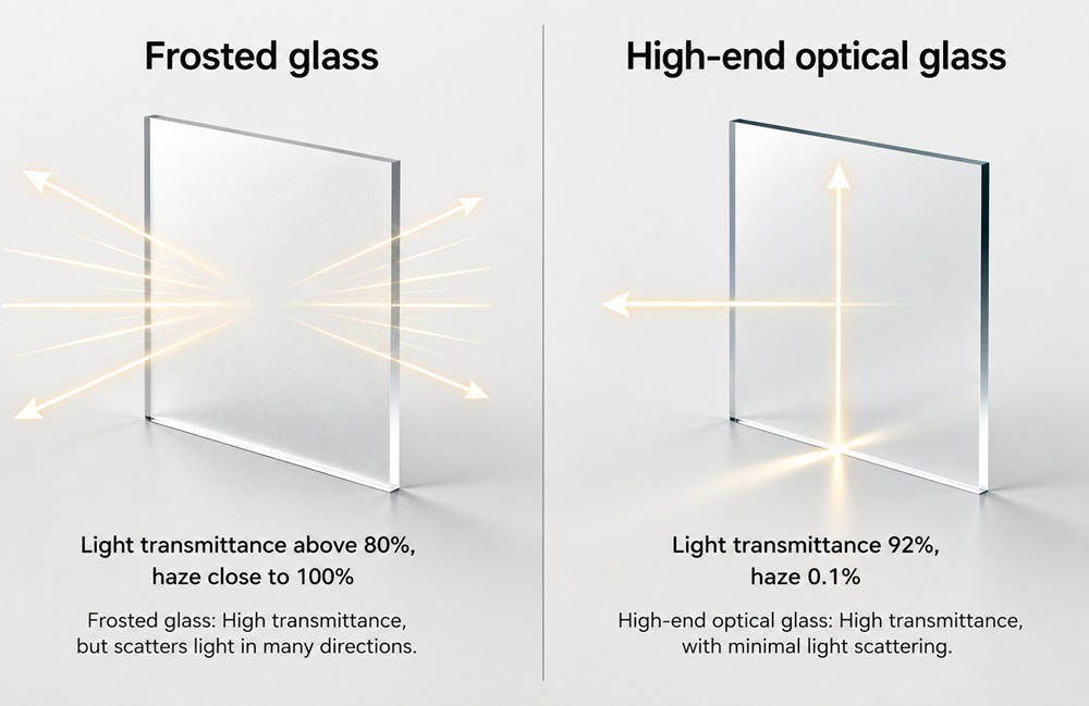 Phân biệt Độ mờ (Haze) và Độ truyền sáng (Transmittance)